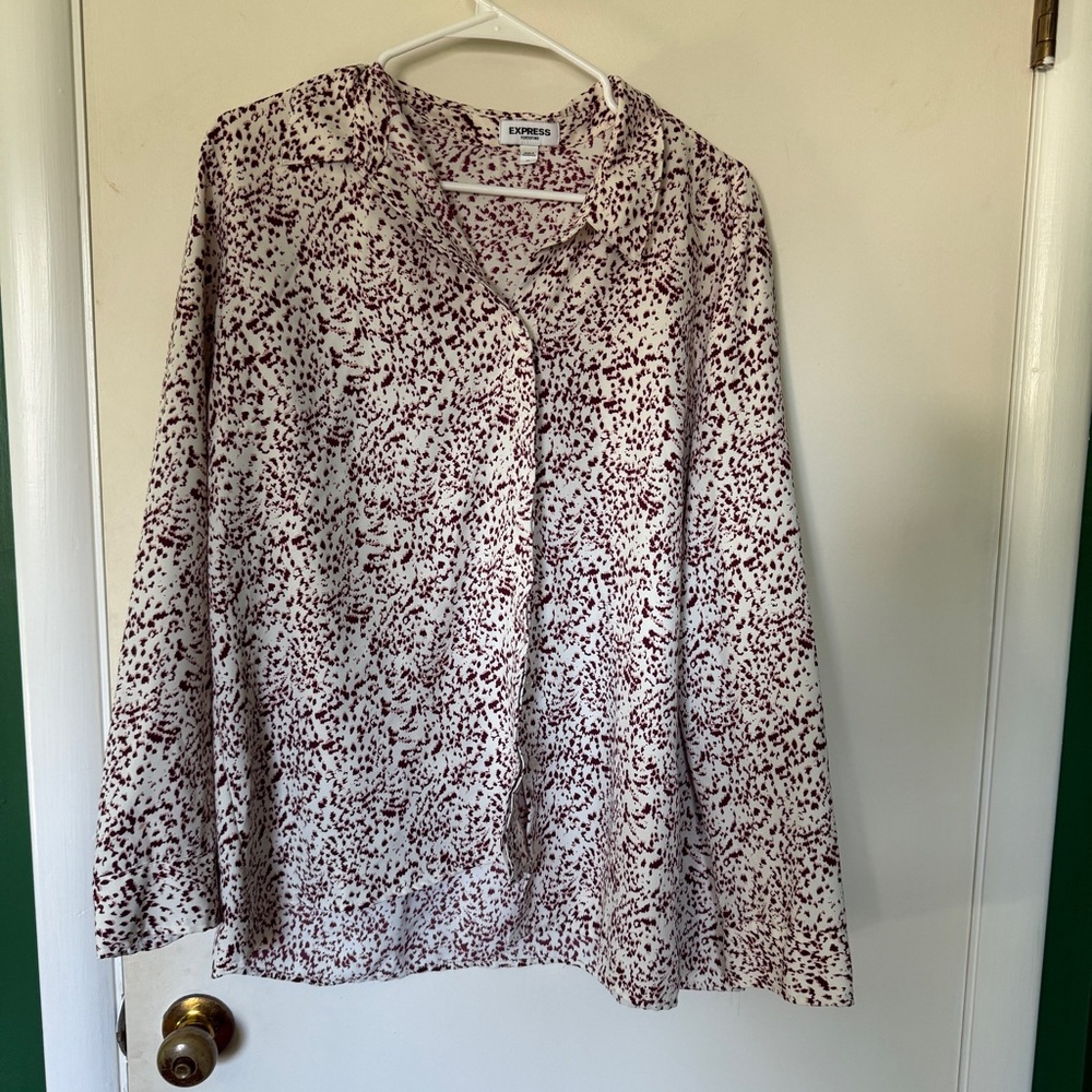 Express Portofino Red and White Blouse